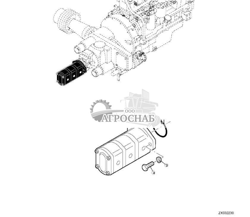 Hydraulic Pump, 3 Sections Gear Type 